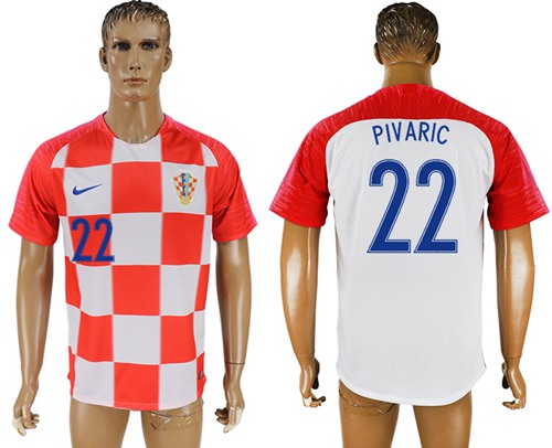 Croatia #22 Pivaric Home Soccer Country Jersey
